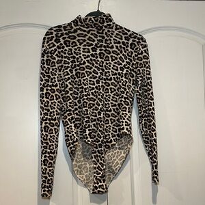 H&M Animal Print Long Sleeve Bodysuit
